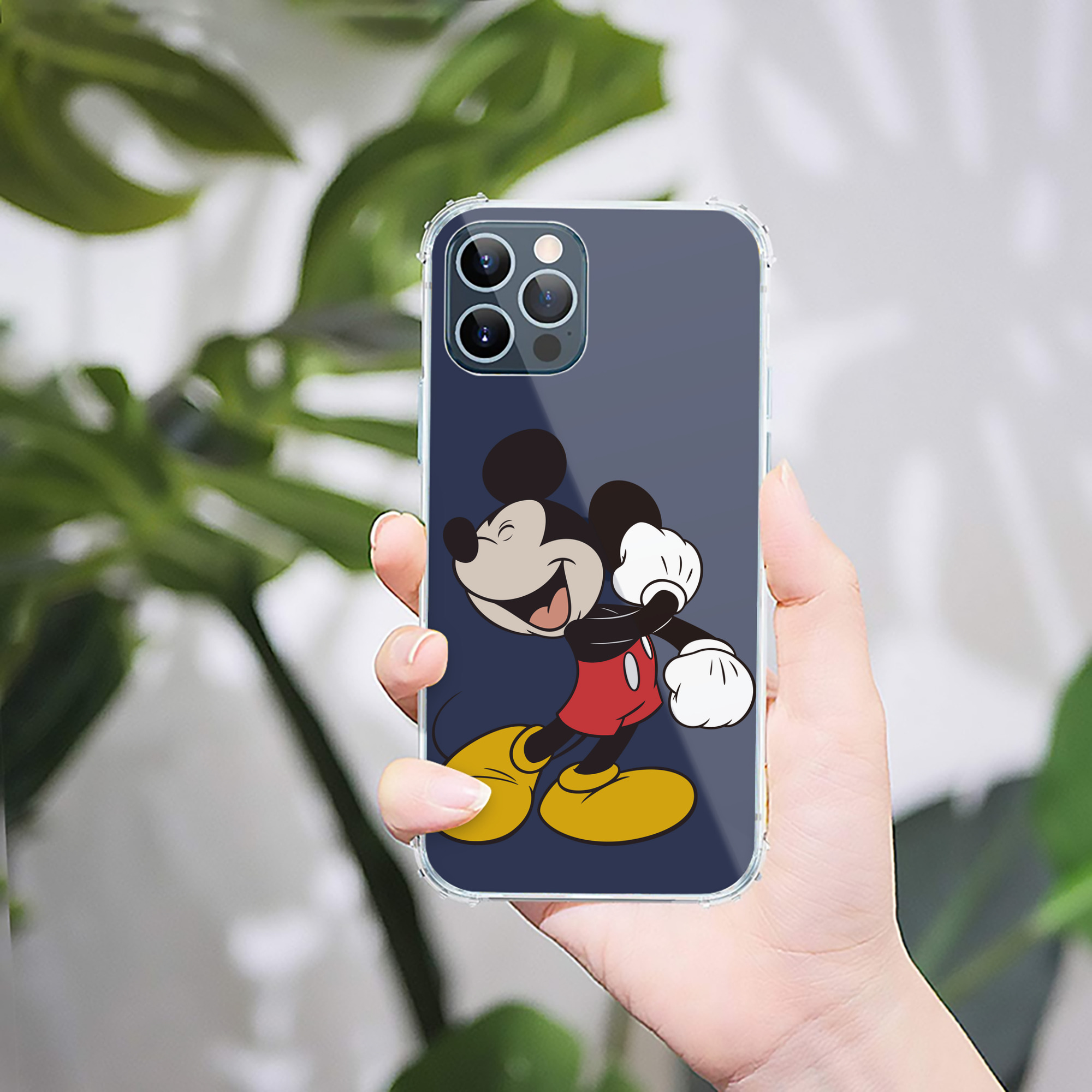 （画像用） ミッキーマウス Mickey Mouse 【iPhone 12シリーズ対応】透明スマホケース（クリアソフトケース）